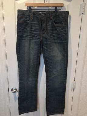 Kenneth Cole Straight-Leg Jeans in Dark Indigo